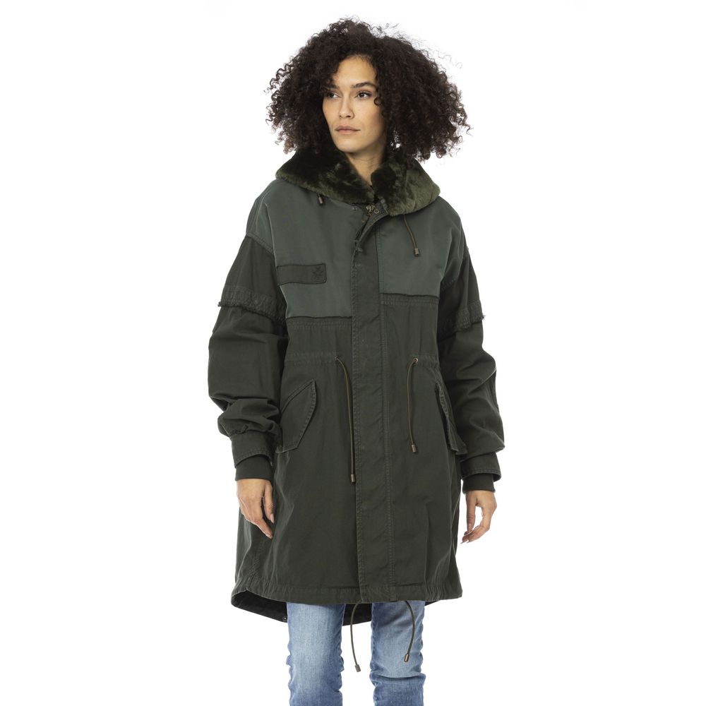 MR & MRS ITALY Green Cotton Jackets & Coat