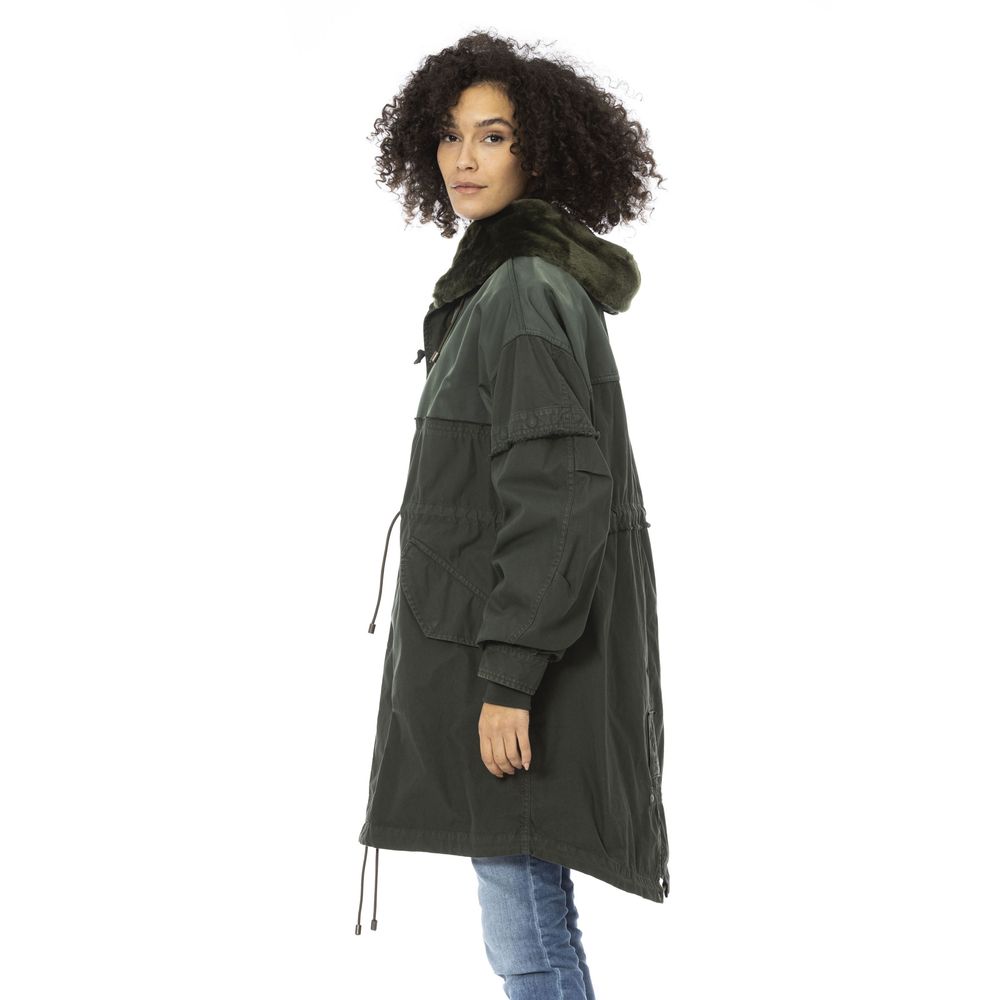 MR & MRS ITALY Green Cotton Jackets & Coat
