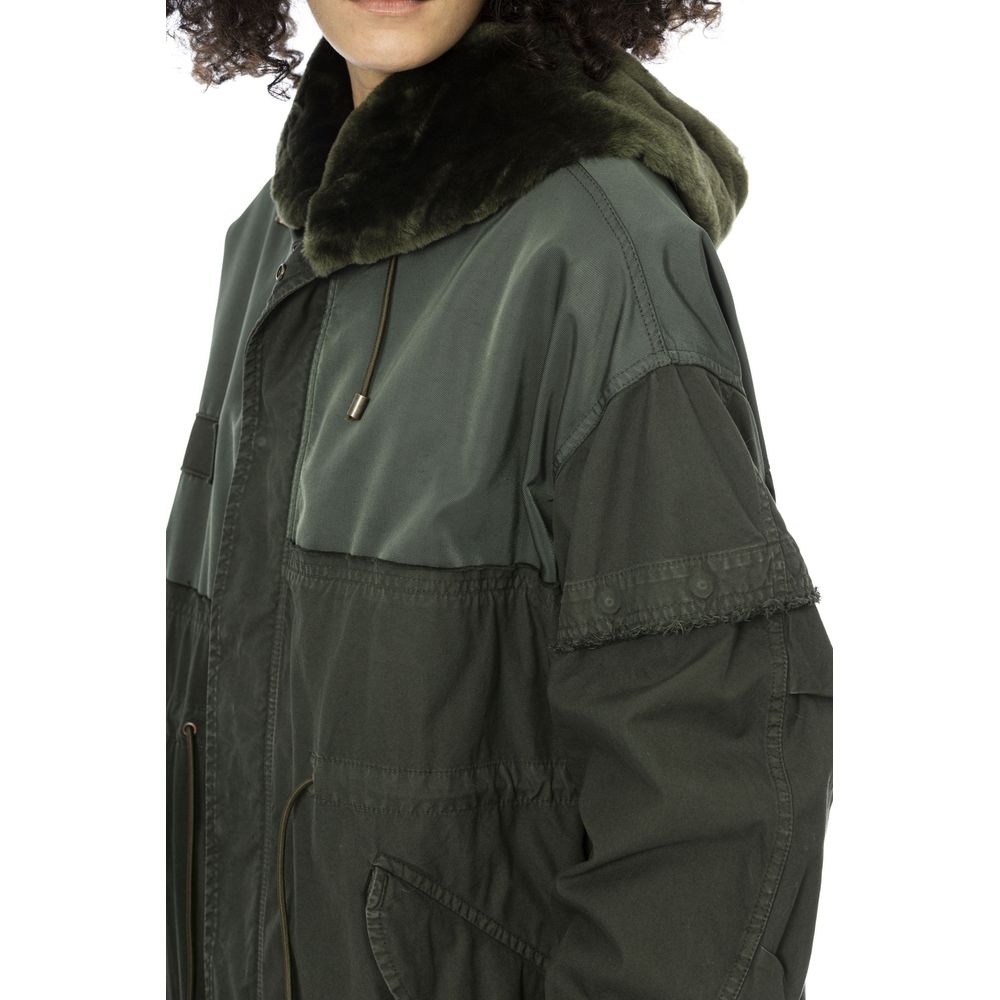 MR & MRS ITALY Green Cotton Jackets & Coat