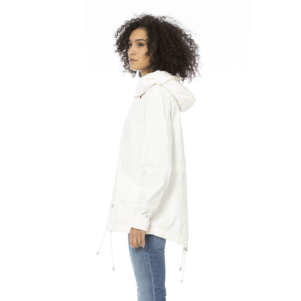 MR & MRS ITALY White Cotton Jackets & Coat