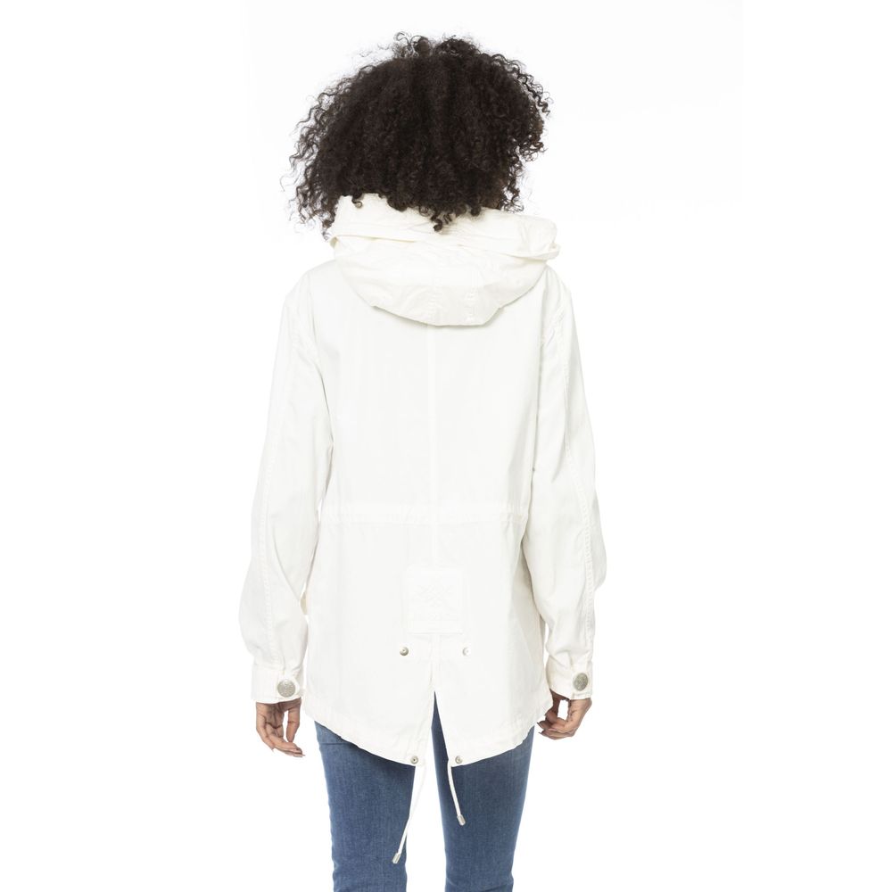 MR & MRS ITALY White Cotton Jackets & Coat