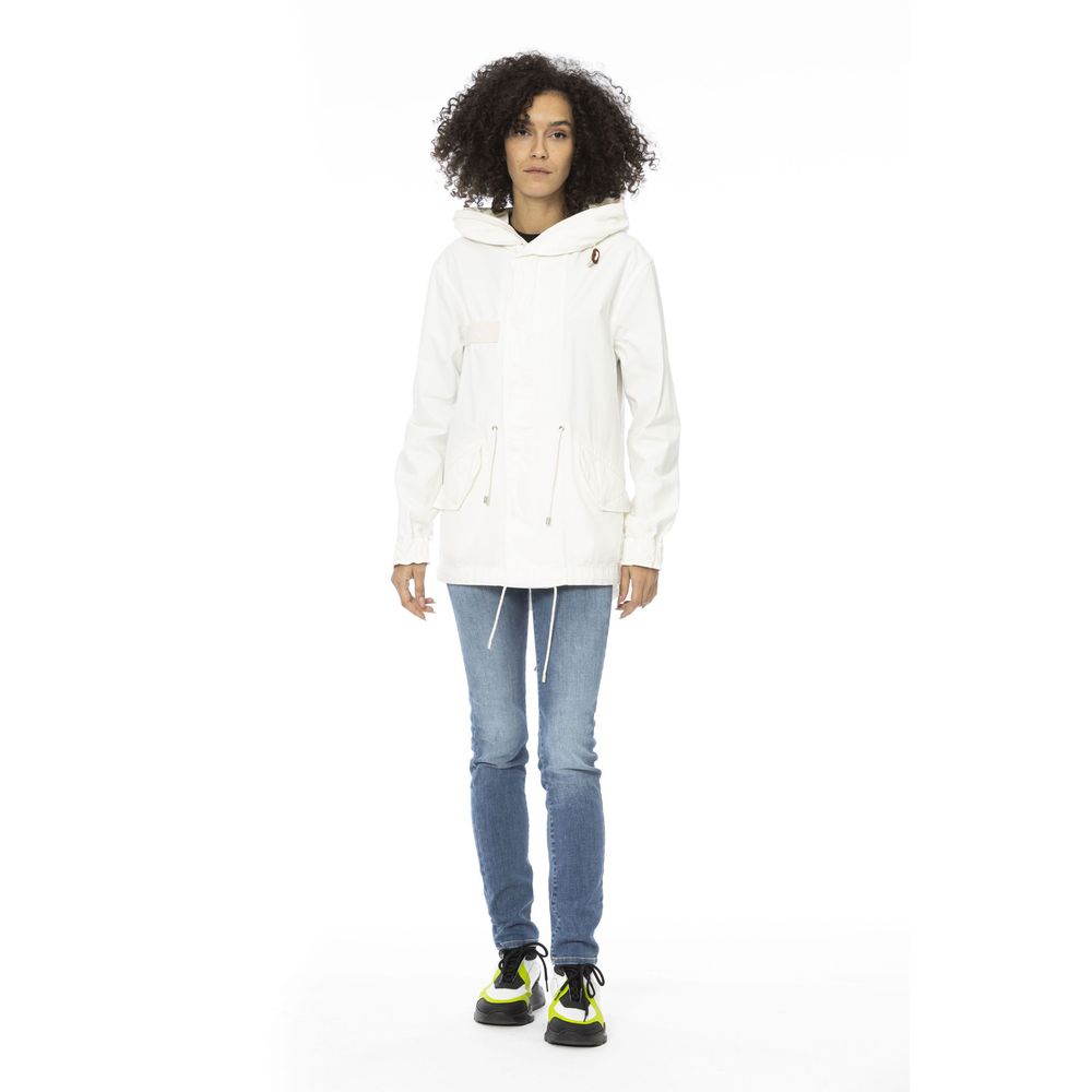 MR & MRS ITALY White Cotton Jackets & Coat