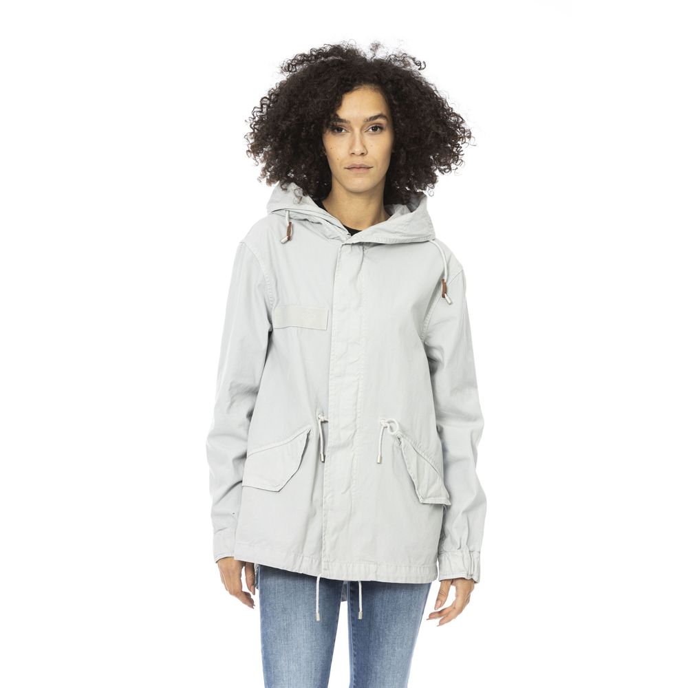 MR & MRS ITALY Silver Cotton Jackets & Coat