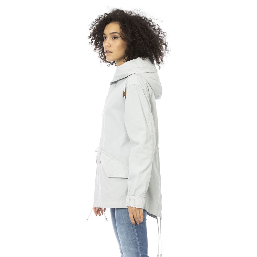 MR & MRS ITALY Silver Cotton Jackets & Coat
