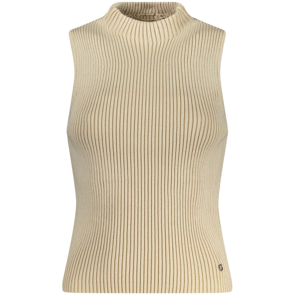 Guess Shoes Beige Cotton Tank Top