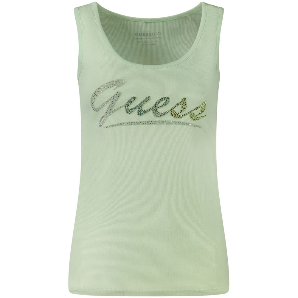 Guess Shoes Green Cotton Tank Top