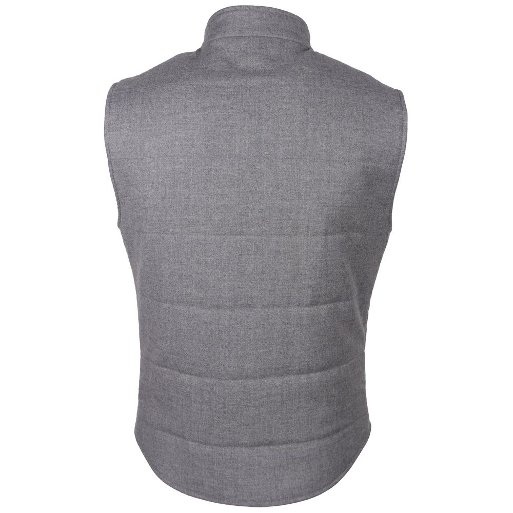 Made in Italy Gray Wool Sleveless Jacket