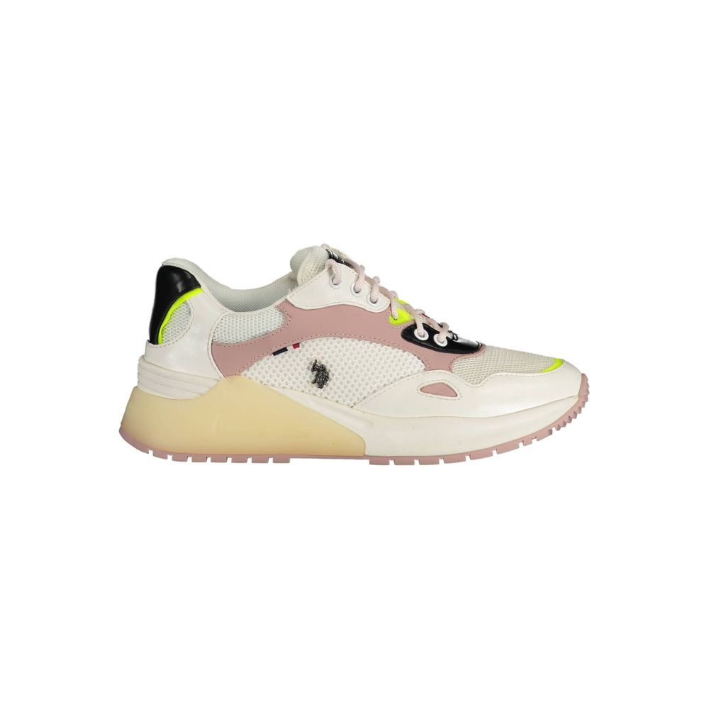 U.S. Polo Assn. White Polyester Sneaker
