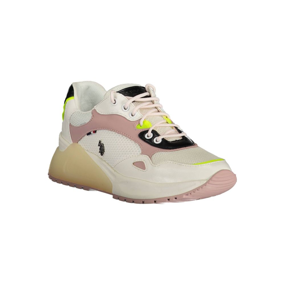 U.S. Polo Assn. White Polyester Sneaker