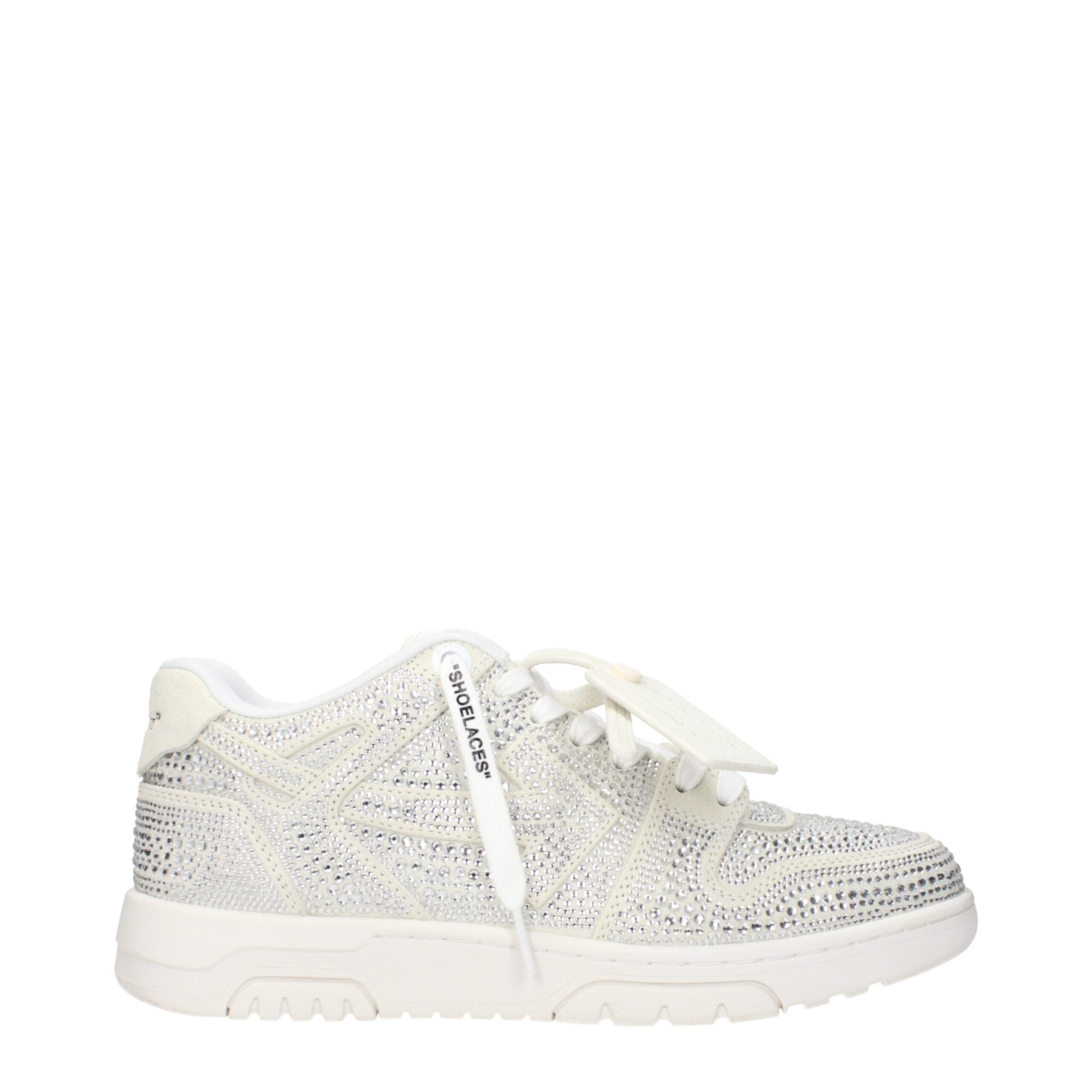 Off-White Beige Leather Low Tops