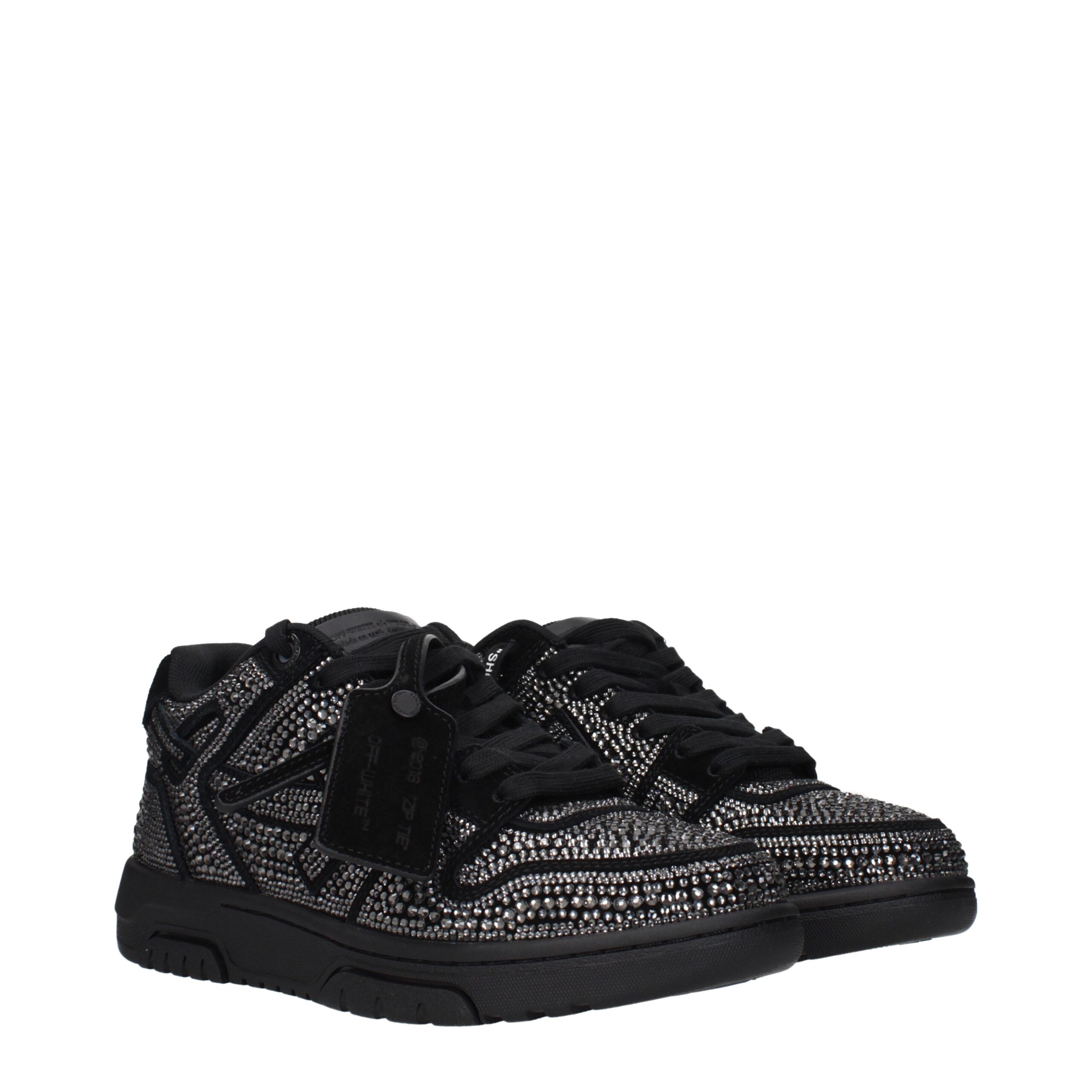 Off-White Black Leather Sneakers