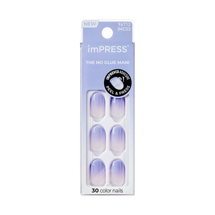 Artificial Nails Kiss The Sky Kiss Impress Color Nails