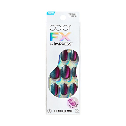 Накладные ногти Kiss Самоклеящиеся ногти Impress Color Fx Before Hours - 30 штук