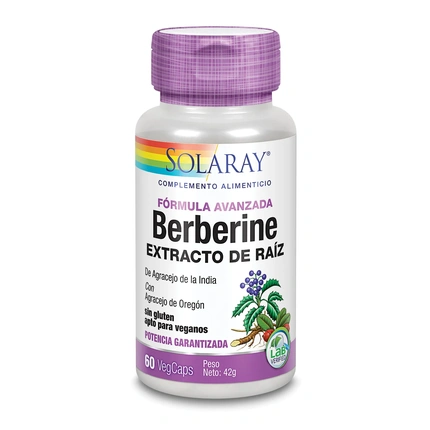 Solaray Berberine 60 Вегетарианских Капсул Улучшенная Формула