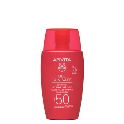 Солнцезащитная жидкость для лица Apivita Bee Sun Safe Dry Touch Invisible Face Fluid SPF50