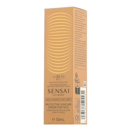 Крем Sensai Silky Bronze Защитный солнцезащитный крем для лица SPF 30