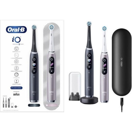 Электрическая зубная щетка Oral-B Io9 Duo Черный и Розовый кварц