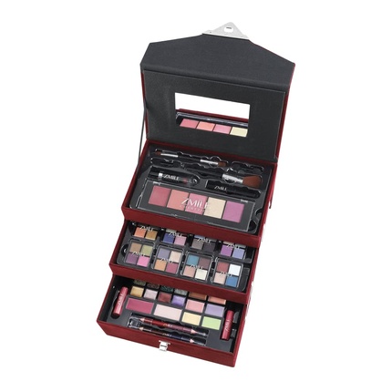 Косметичка Smile Cosmetics Beauty Case Вельветовая Веганская Косметичка в темно-бордовом цвете