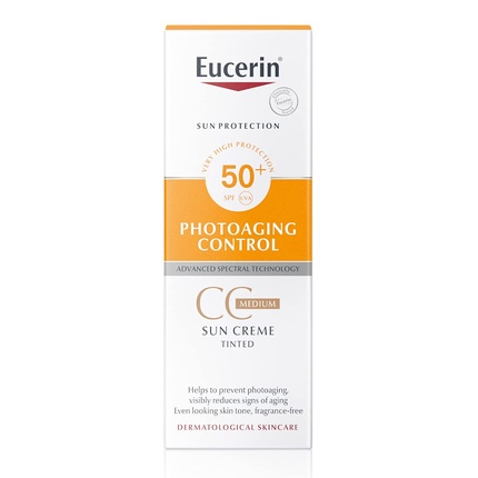 Солнцезащитный крем Eucerin Photoaging Control CC Sunscreen Medium Tinted SPF50+