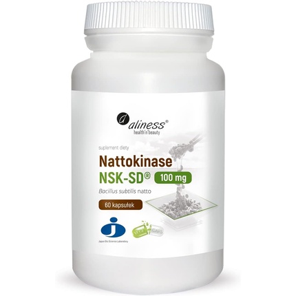 Aliness Наттокиназа NSK-SD Bacillus subtilis (Natto) 100 мг 60 капсул