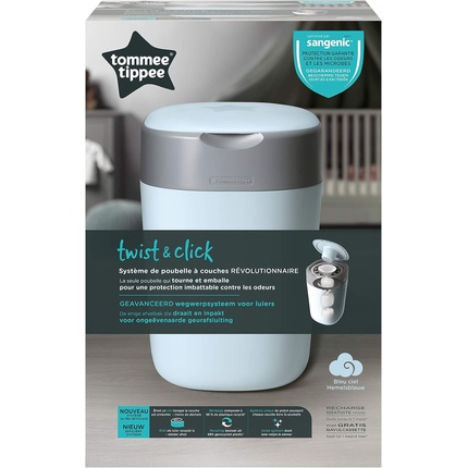 Система для утилизации подгузников Tommee Tippee Twist and Click Advanced Nappy Bin Экологичная система с сменным блоком