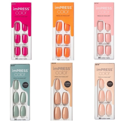 Artificial Nails Kiss The Sky Kiss ImPress Press-On Manicure Pure Fit