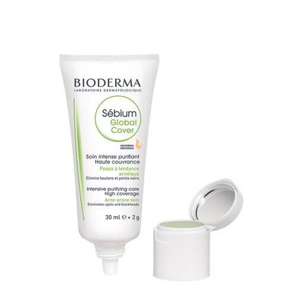 Интенсивный очищающий уход с высокой степенью покрытия Bioderma Sbium Global Cover