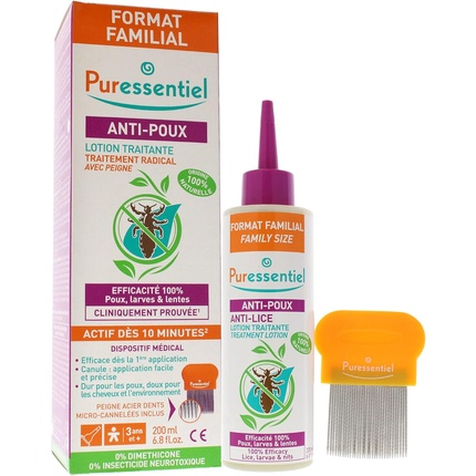 Лосьон-уход Puressentiel Средство от вшей Плюс