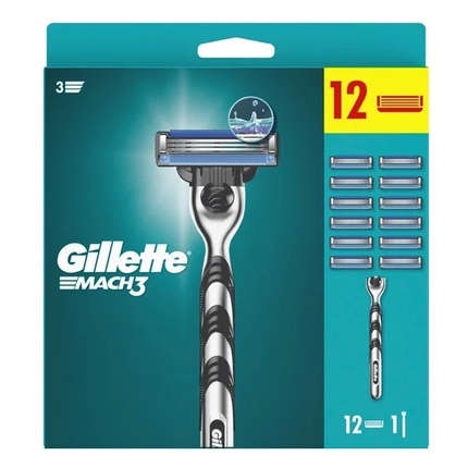 Бритва Gillette Mach3 Regular с 12 сменными головками