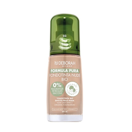 Тональная основа Deborah Milano Pure Nude SPF 20 Жидкая текстура