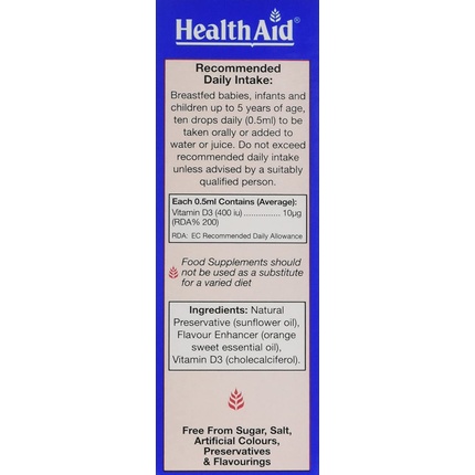 Drops HealthAid Babyvit-D Капли