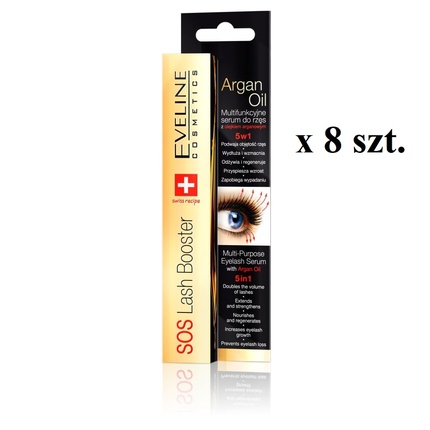 Сыворотка Eveline Cosmetics Набор Sos Lash Booster с Аргановым Маслом 5 в 1