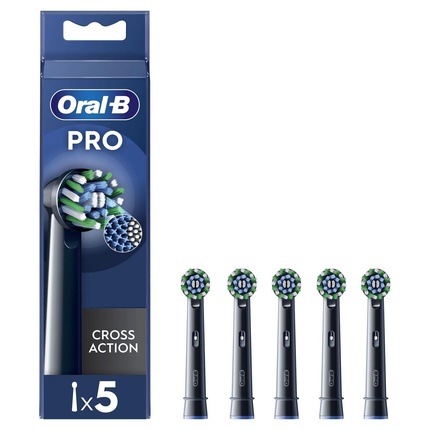 Сменные насадки для электрической зубной щетки BRAUN Oral-B Pro Cross Action Черные, 5 шт.