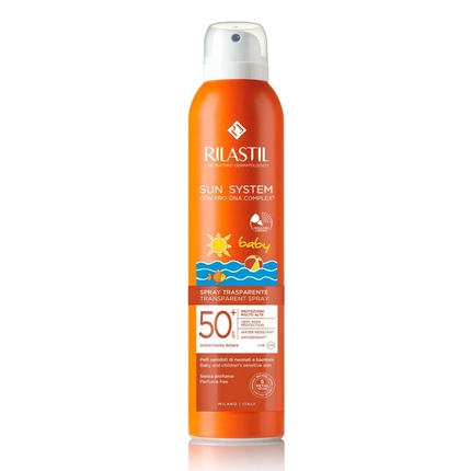 Солнцезащитный спрей Rilastil Sun System Baby Прозрачный спрей SPF50+