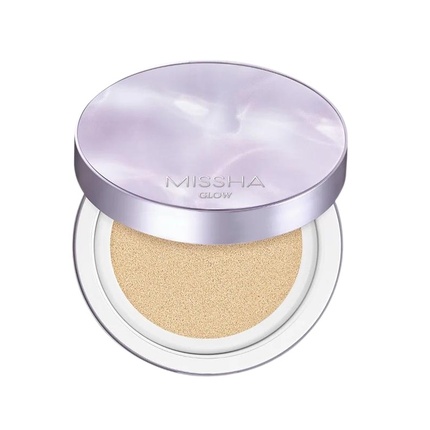 Стойкое тональное средство-кушон с эффектом сияния Foundation Missha Glow Layering Fit Cushion Creamy Illuminating Foundation