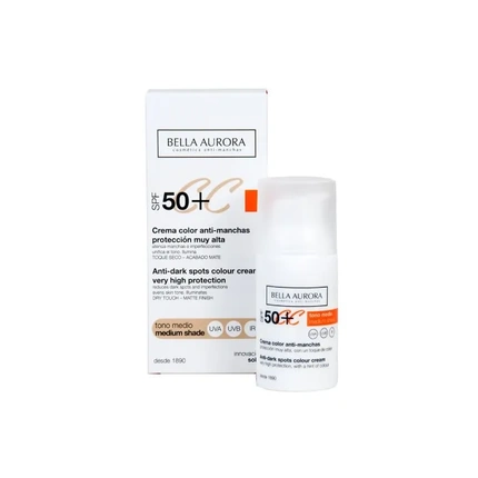 Крем от пигментных пятен Bella Aurora Cc Antispot Cream Spf50 Средний тон