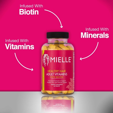 Витамины для взрослых Mielle для здоровья волос с биотином