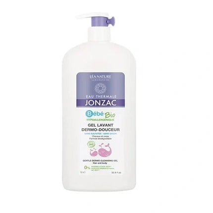 Очищающий гель Eau Thermale Jonzac Organic Baby Wash 2-в-1 Нежный дерма-гель для волос и тела