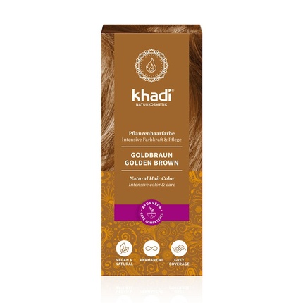 Травяная краска для волос Khadi Золотистый каштан