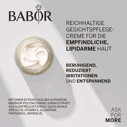 Дневной Крем для лица Babor ABOR SKINOVAGE Успокаивающий Крем Насыщенный
