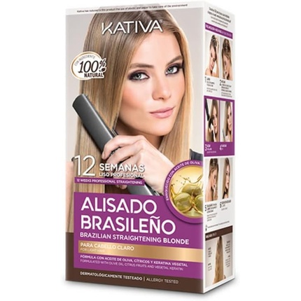 Набор для разглаживания волос Kativa Brazilian Smoothing Blonde