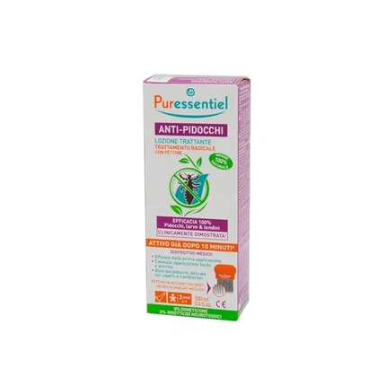 Лосьон для лечения от вшей Puressentiel Antilice Radical с расческой