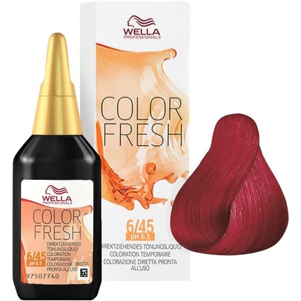 Краска для волос Wella Color Fresh 6/45 Темный Красно-Махагоновый Блонд