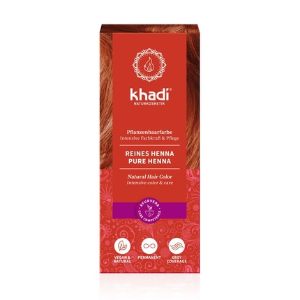 Травяная краска для волос Khadi Хна Чисто-красная