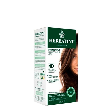 Стойкая краска для волос Herbatint Золотисто-каштановый