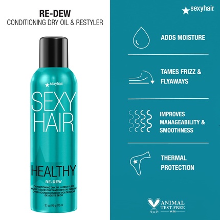 Кондиционирующее сухое масло и средство для укладки Sexy Hair Healthy Re-Dew