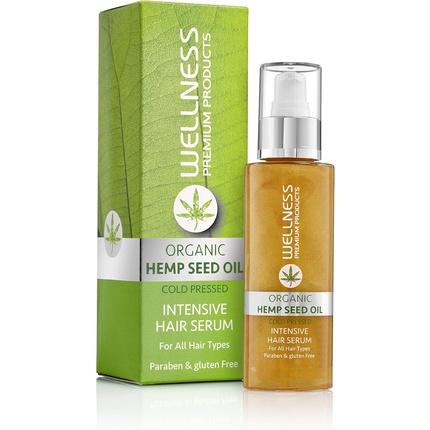 Сыворотка для волос Wellness Premium Products Wellness Органическое масло семян конопли Интенсивное