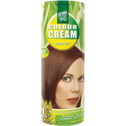 Травяной крем-краска для волос Henné Plus Colour Cream 56 Теплый Красный