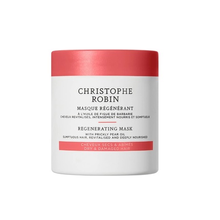 Кремовая маска для волос Christophe Robin с маслом опунции Регенерирующая