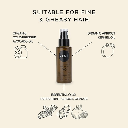 Масло для волос Zenz Organic Oil Treatment No 96 Sweet Mint